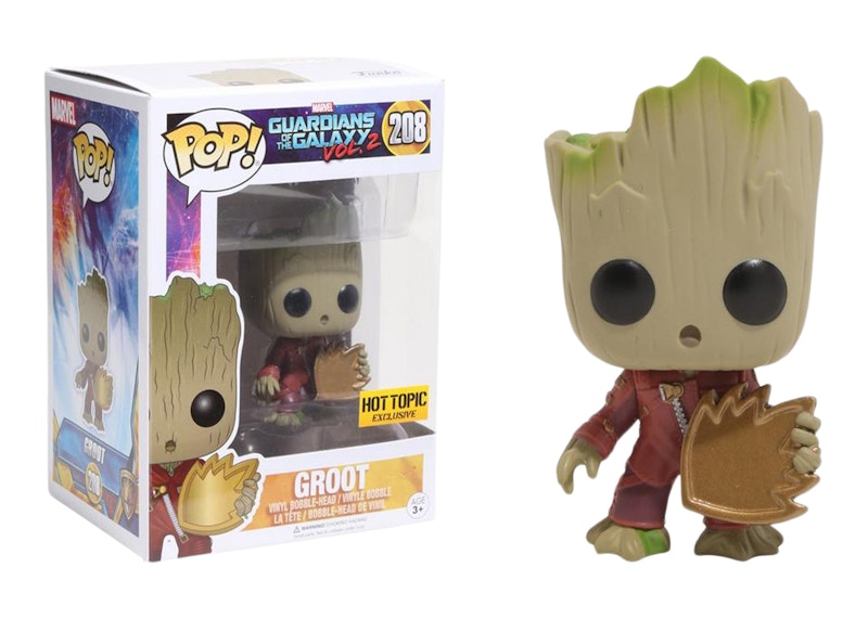 Funko Pop! Marvel Guardians of the Galaxy Vol. 2 Groot Hot Topic Exclusive Bobble-Head #208