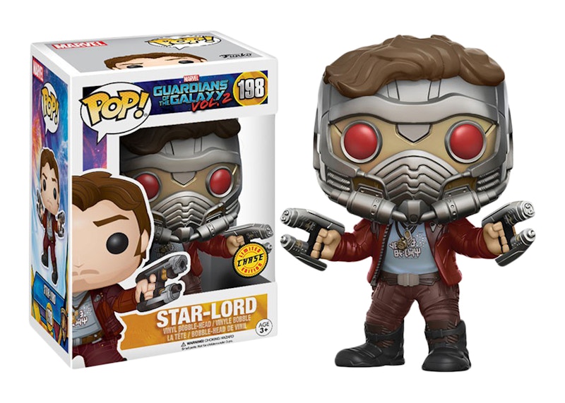 Funko Pop! Marvel Guardians of the Galaxy Vol. 2 Star-Lord (Chase) Bobble-Head #198