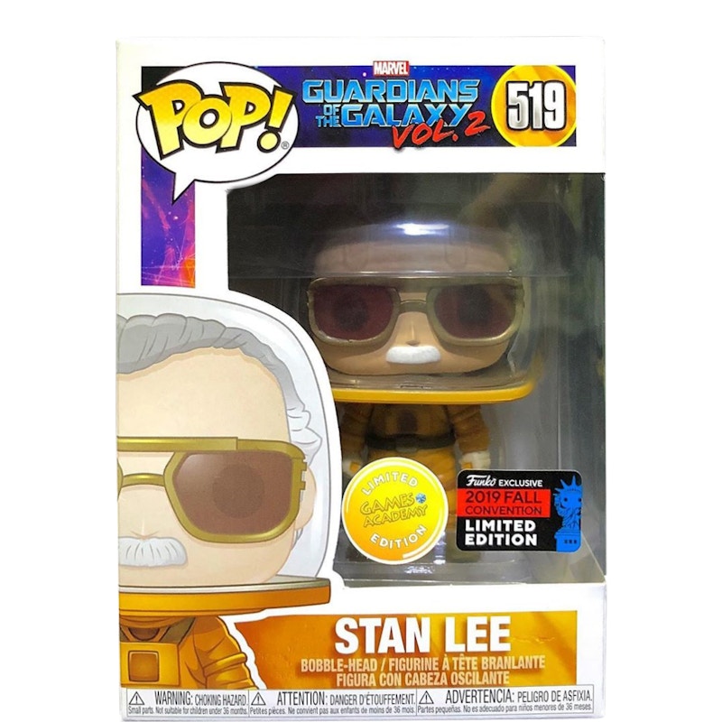 Funko Pop! Marvel Guardians of the Galaxy Vol.2 Stan Lee (Games Academy Edition) Fall Convention Exclusive Bobble-Head Figure #519