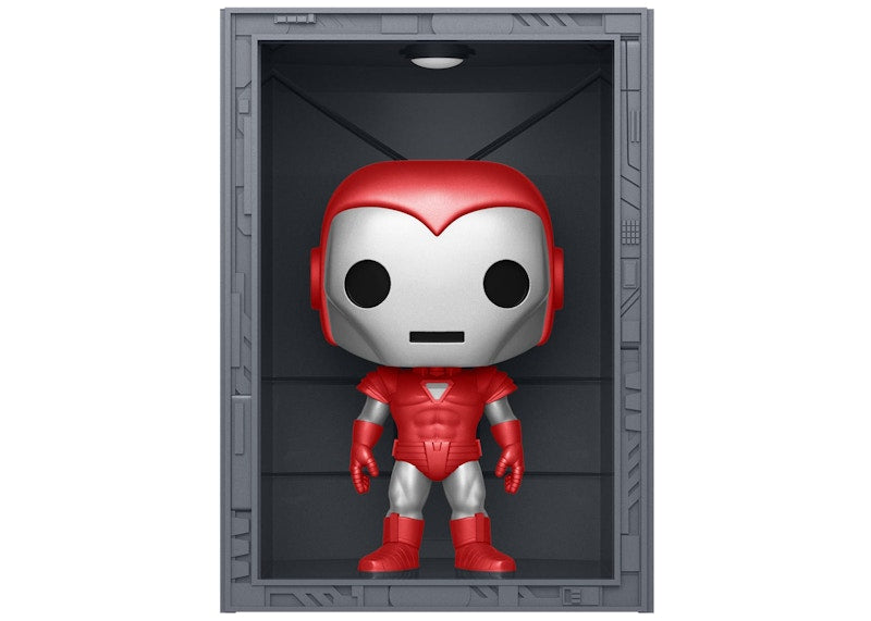 Funko Pop! Marvel Hall of Armor: Iron Man Model 8 Silver Centurion PX Previews Exclusive Figure #1038