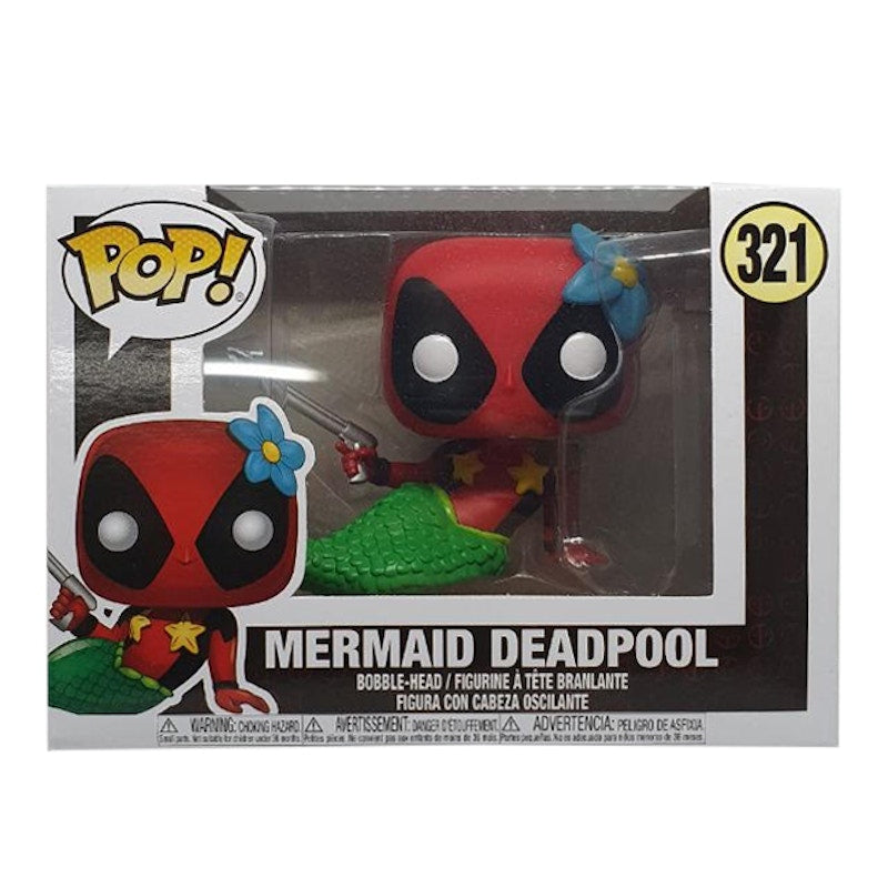 Funko Pop! Marvel Mermaid Deadpool Bobble-Head Figure #321