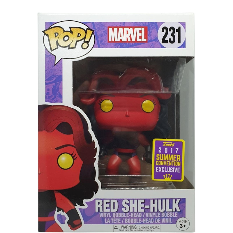 Funko Pop! Marvel Red She-Hulk Summer Convention Exclusive Bobble-Head Figure #231