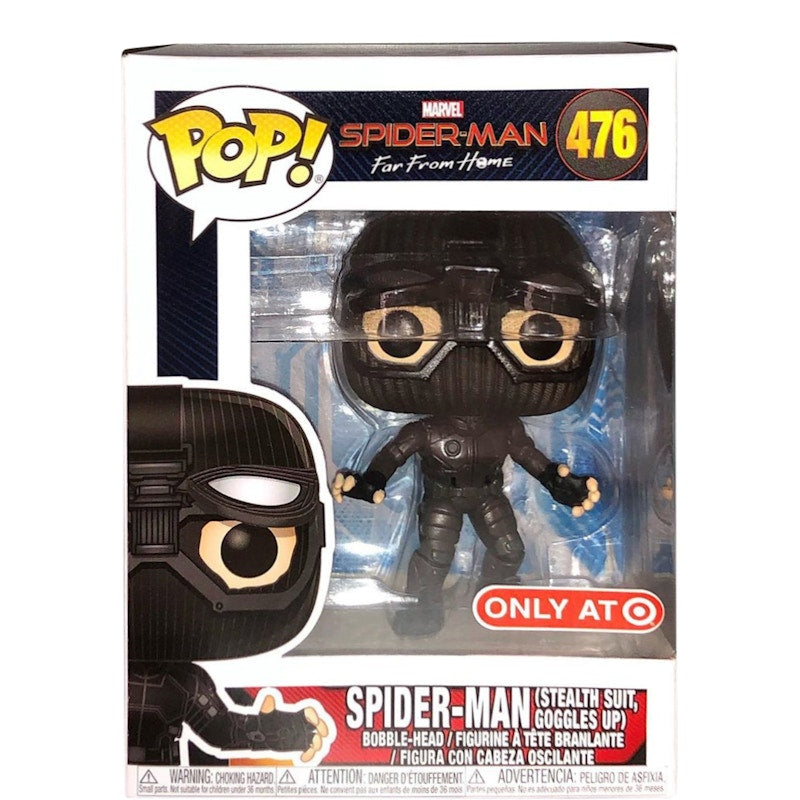 Funko Pop! Marvel Spider-Man Far From Home Spider-Man (Stealth Suit, Goggles Up) Target Exclusive Bobble-Head Figure #476
