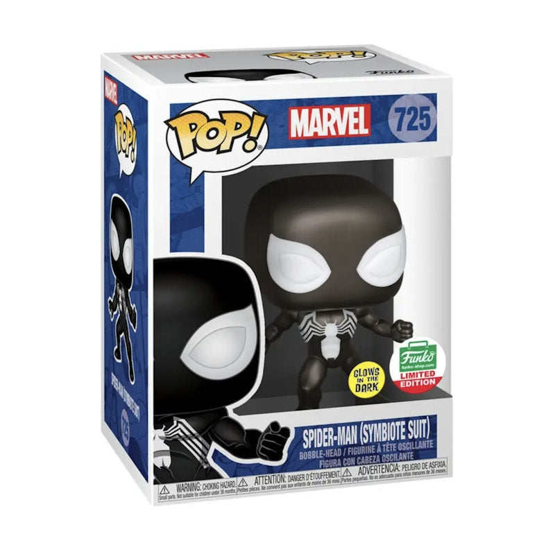 Funko Pop! Marvel Spider-Man (Symbiote Suit) (Glow) Funko Shop Exclusive Figure #725