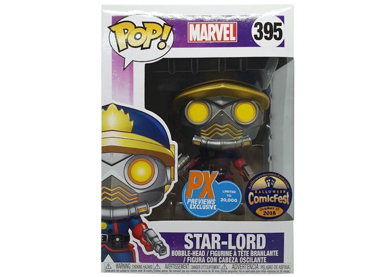 Funko Pop! Marvel Star-Lord 2018 Halloween ComicFest PX Previews Exclusive Figure #395