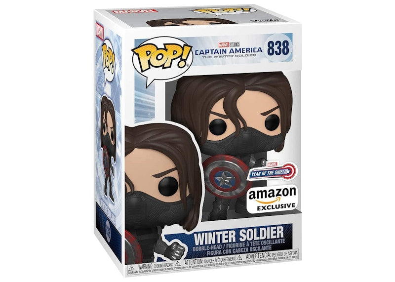 Funko Pop! Marvel Studios Captain America And The Winter Solider (Winter Solider) Bobble-Head Amazon Exclusive Figure #838