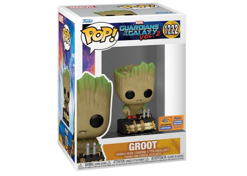 Funko Pop! Marvel Studios Guardians of the Galaxy Vol. 2 Groot WonderCon 2023 Exclusive Figure #1222