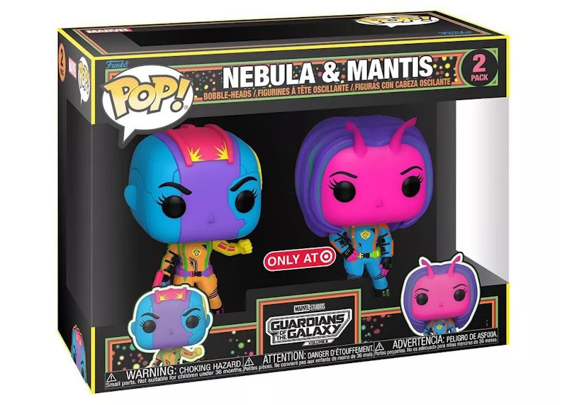 Funko Pop! Marvel Studios Guardians of the Galaxy Volume 3 Blacklight Nebula & Mantis Target Exclusive Figure 2-Pack