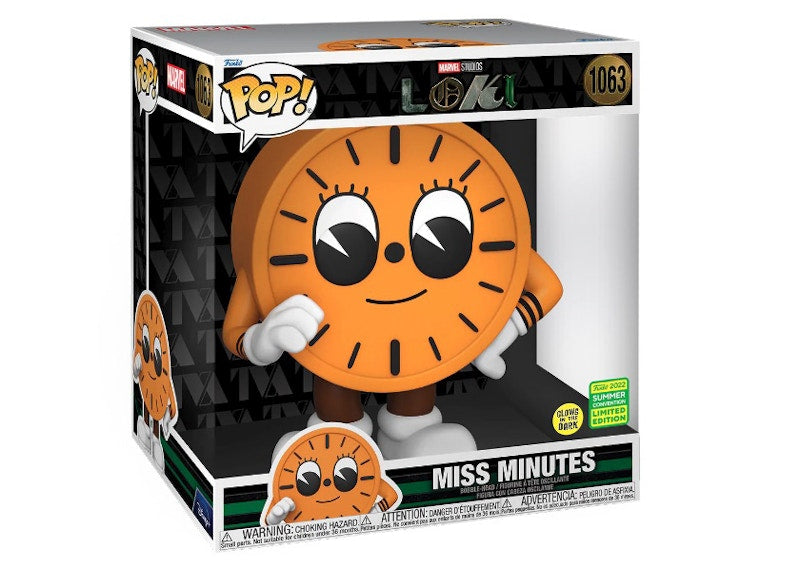 Funko Pop! Marvel Studios Loki Miss Minutes (GITD) 10 Inch 2022 Summer Convention Exclusive Figure #1063