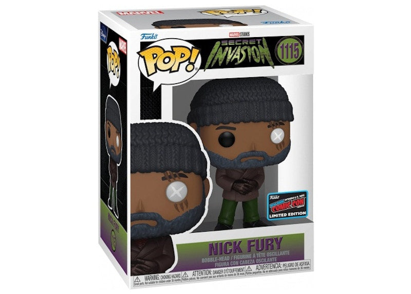 Funko Pop! Marvel Studios Secret Invasion Nick Fury 2022 NYCC Exclusive Figure #1115