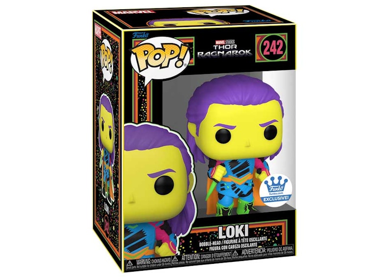 Funko Pop! Marvel Studios Thor Ragnarok Blacklight Loki Funko Shop Exclusive Figure #242