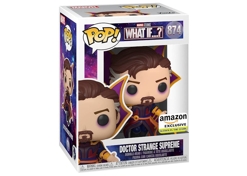Funko Pop! Marvel Studios What If...? Doctor Strange Supreme GITD Amazon Exclusive Figure #874