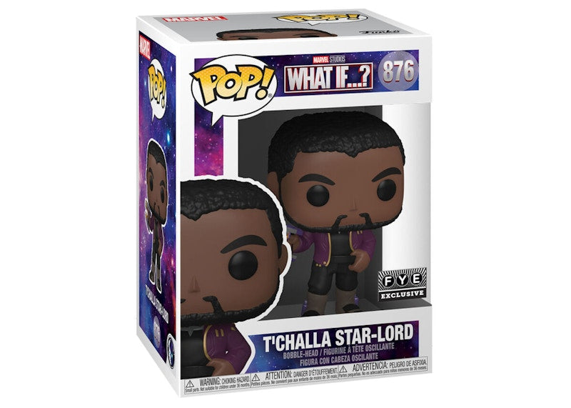 Funko Pop! Marvel Studios What If...? T'Challa Star-Lord FYE Exclusive Figure #876