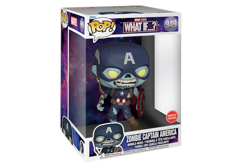 Funko Pop! Marvel Studios What If...? Zombie Captain America 10-Inch GameStop Exclusive Figure #949