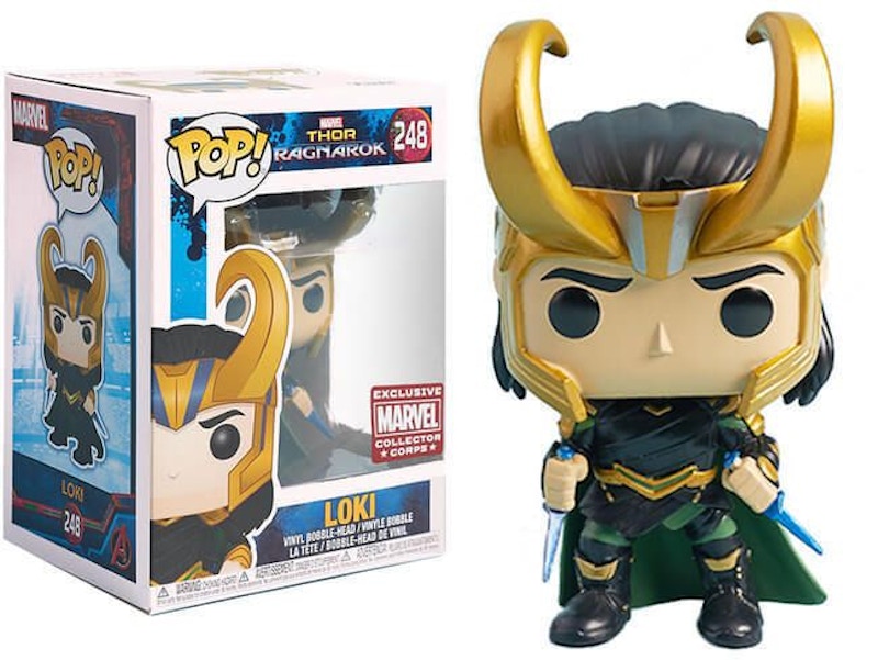 Funko Pop! Marvel Thor Ragnarok Loki (Helmet) Marvel Collectors Corps Exclusive Bobble-Head Figure #248