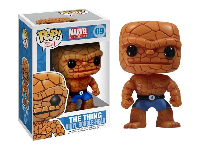 Funko Pop! Marvel Universe The Thing (Metallic) (Black Eyes) Bobble-Head Figure #09