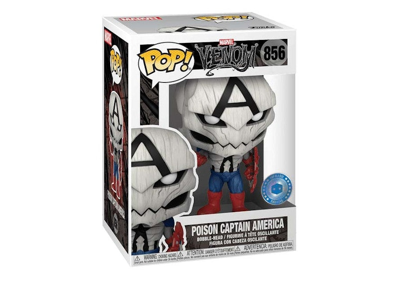 Funko Pop! Marvel Venom Poison Captain America Pop in a Box Exclusive Figure #856