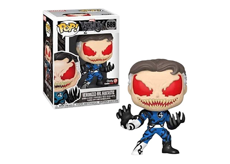 Funko Pop! Marvel Venom Venomized Mr. Fantastic Metallic Gamestop Exclusive Figure #691