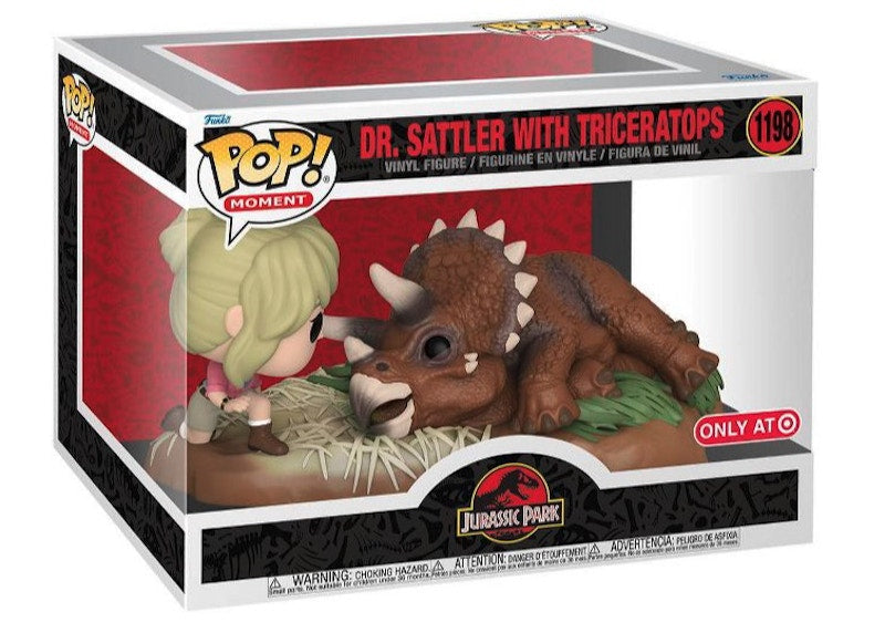 Funko Pop! Moment Jurassic Park Dr. Sattler With Triceratops Target Exclusive Figure #1198