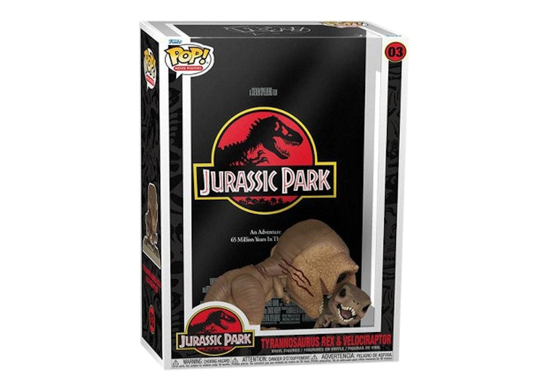Funko Pop! Movie Poster Jurassic Park Tyrannosaurus Rex & Velociraptor Figure #03