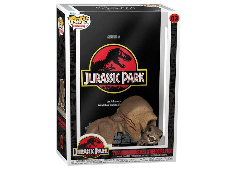 Funko Pop! Movie Posters Jurassic Park Tyrannosaurus Rex & Velociraptor Figure #03
