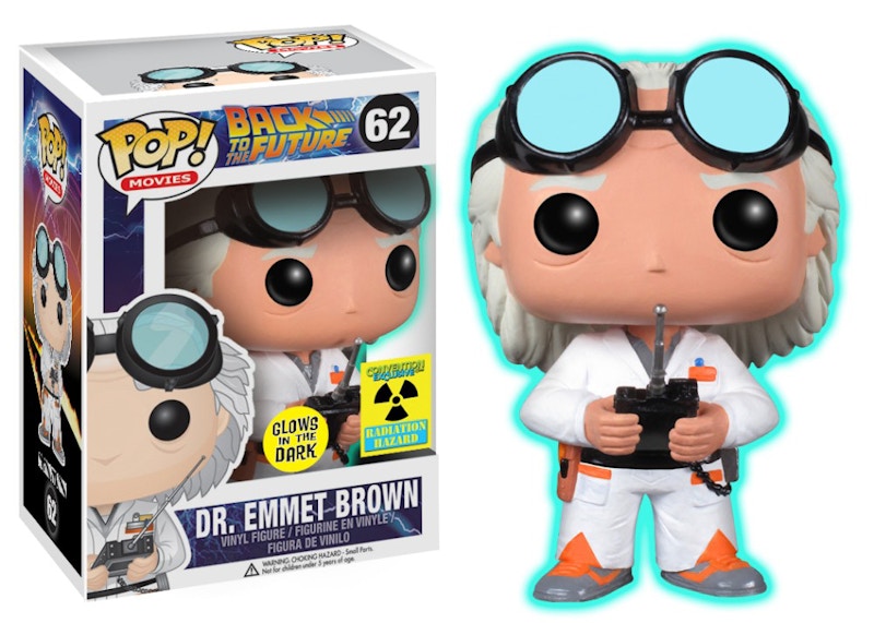 Funko Pop! Movies Back To The Future Dr Emmett Brown (Glow) Convention Exlcusive Figure #62