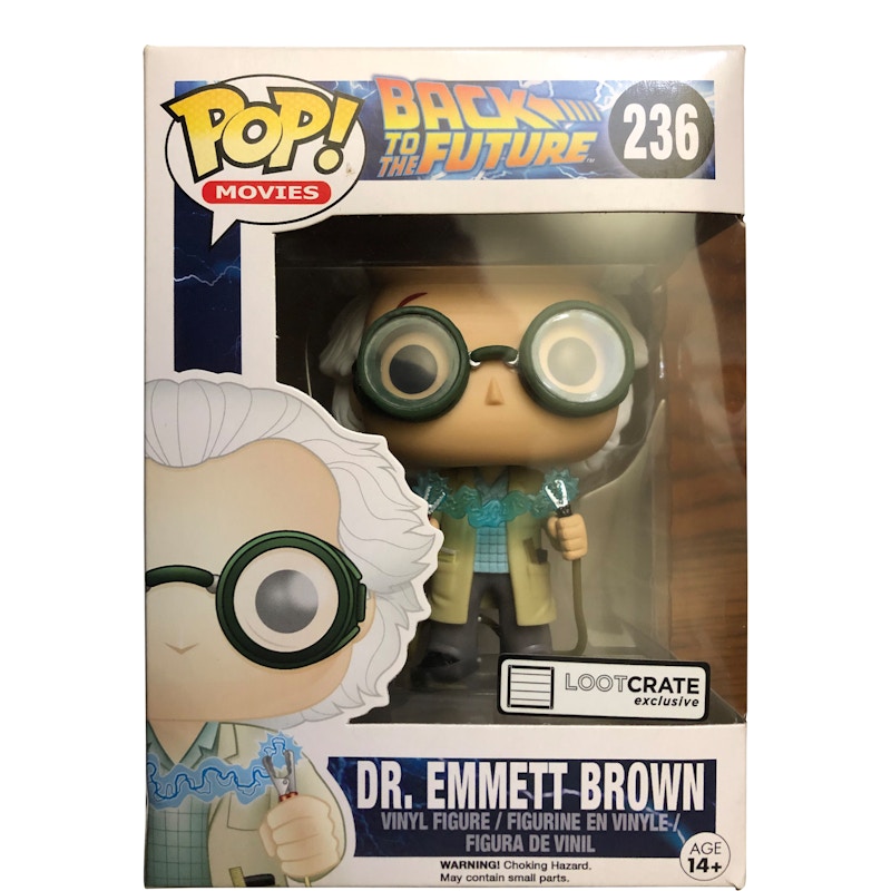 Funko Pop! Movies Back to the Future Dr. Emmet Brown Lootcrate Exclusive Figure #236