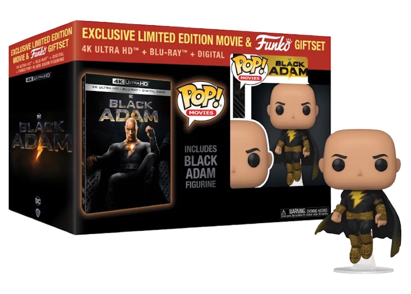 Funko Pop! Movies DC Black Adam (4K UHD, Blu-Ray, and Digital) Walmart Exclusive Figure Gift Set