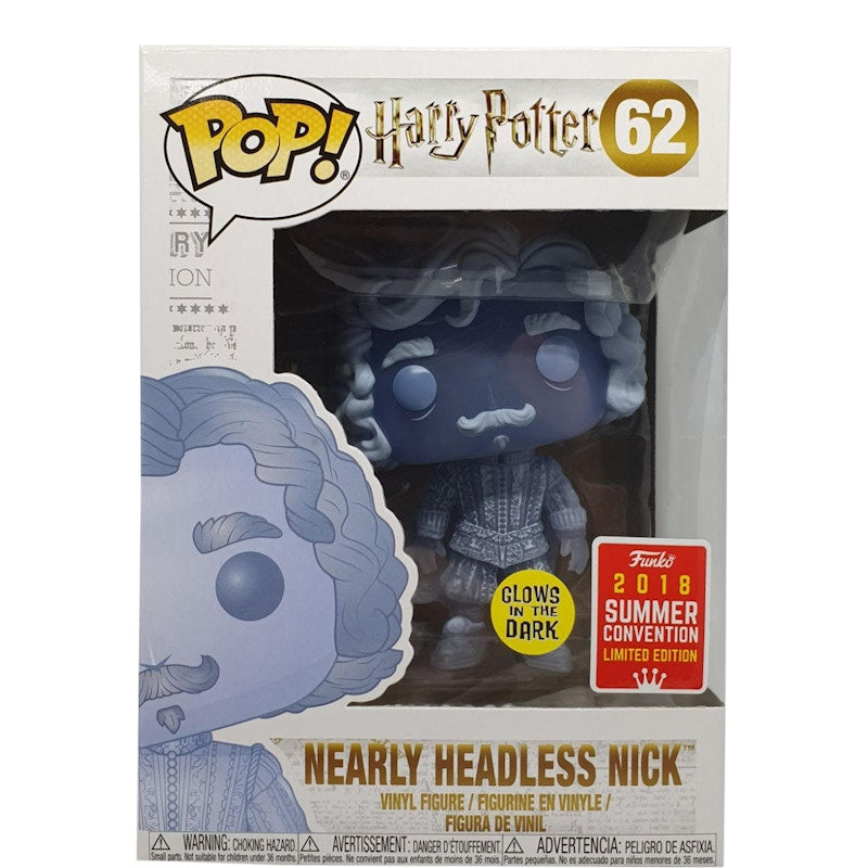 Funko Pop! Movies Harry Potter Nearly Headless Nick (Glow) Summer Convention Exclusive Figure #62