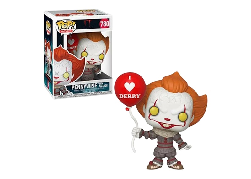 Funko Pop! Movies IT Movie Chapter 2 Pennywise with Balloon I Heart Derry Figure #780