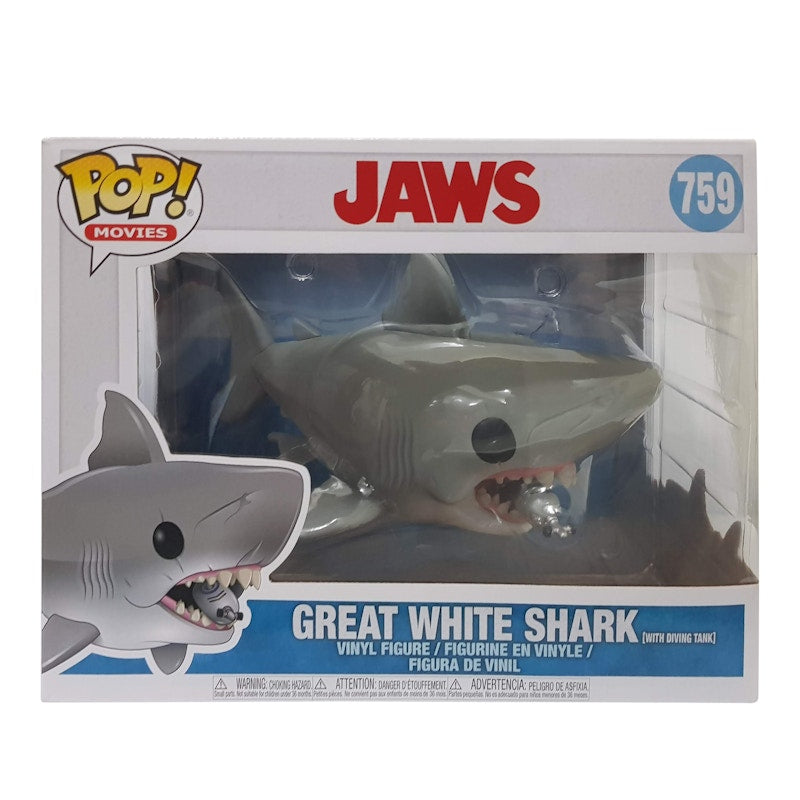 Funko Pop! Movies Jaws Great White Shark with Diving Tank Figure #759
