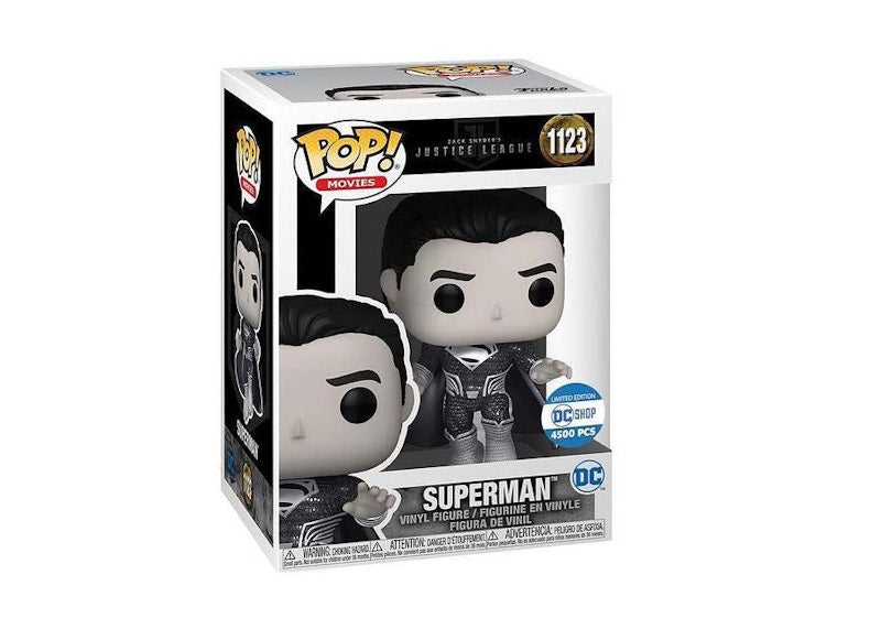 Funko Pop! Movies Justice League Superman DC Shop Exclusive (Edition Of 4500) Figure #1123 Black & White