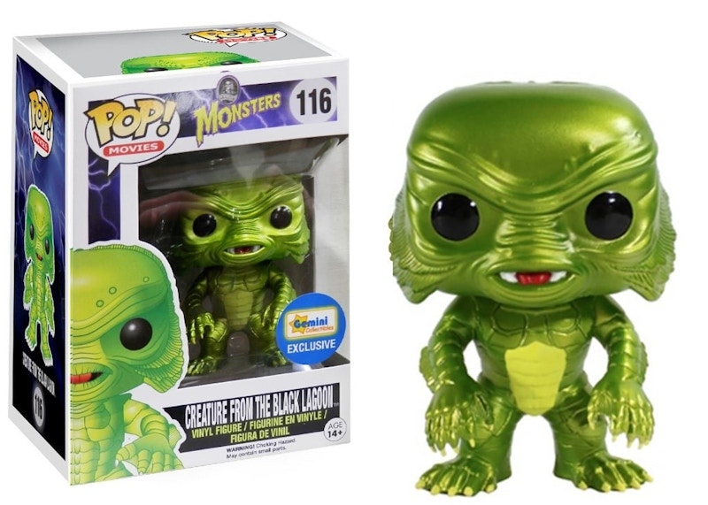 Funko Pop! Movies Monsters The Creature From The Black Lagoon(Metallic) Gemini Collectibles Exclusive Figure #116