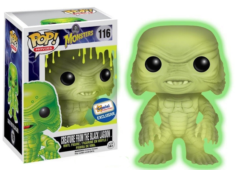 Funko Pop! Movies Monsters The Creature(Glow) Gemini Collectibles Exclusive Figure #116