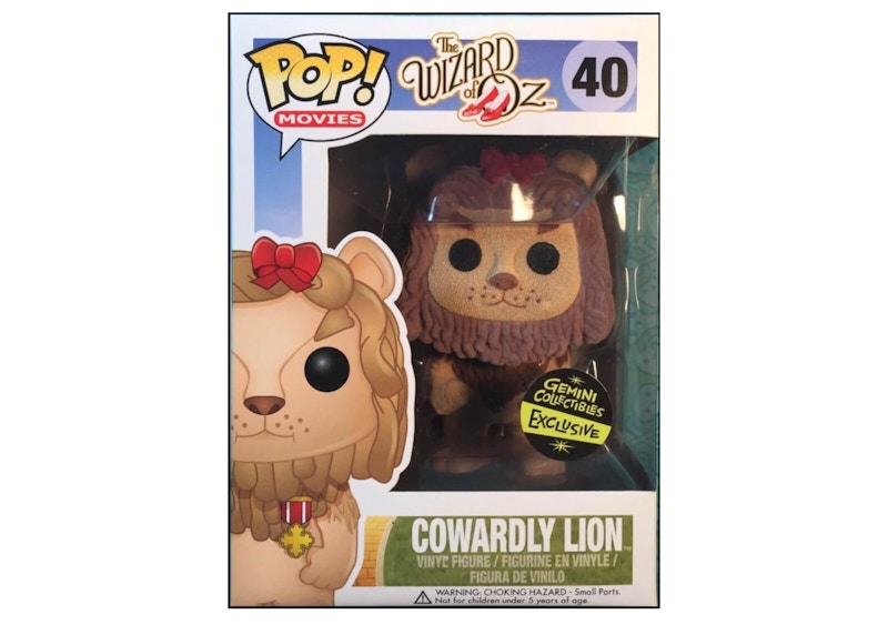 Funko Pop! Movies The Wizard Of Oz Cowardly Lion (Flocked) Gemini Collectibles Exclusive Figure #40