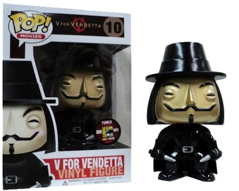 Funko Pop! Movies V For Vendetta V (Metallic) SDCC Figure #10