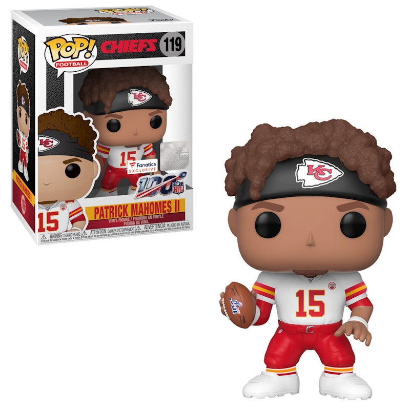Funko Pop! NFL Patrick Mahomes II Fanatics Exclusive (Chiefs White Jersey) Figure #119