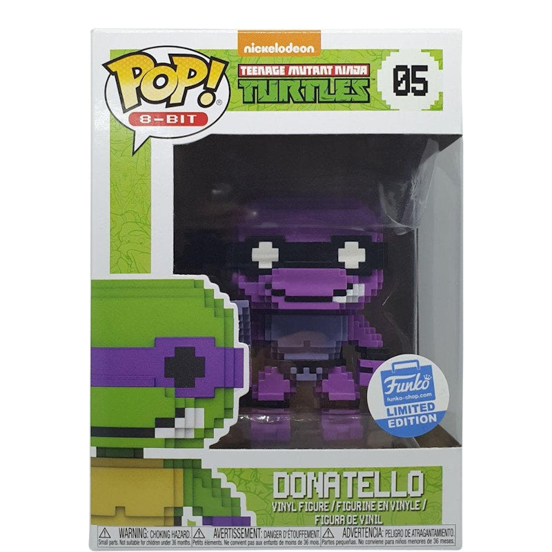 Funko Pop! Nickelodeon 8-Bit Teenage Mutant Ninja Turtles Donatello Funko Shop Edition Figure #05