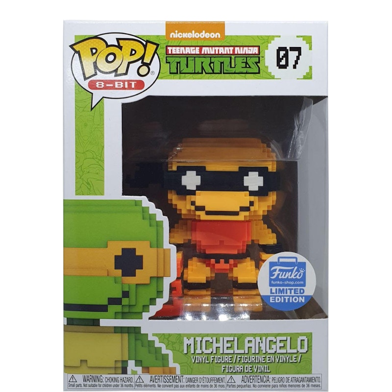 Funko Pop! Nickelodeon 8-Bit Teenage Mutant Ninja Turtles Michelangelo Funko Shop Edition Figure #07