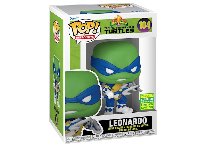 Funko Pop! Retro Toys Power Rangers x Teenage Mutant Ninja Turtles Leonardo 2022 Summer Convention Exclusive Figure #104