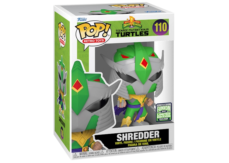 Funko Pop! Retro Toys Power Rangers x Teenage Mutant Ninja Turtles Shredder 2022 Funkon HQ 5 Year Anniversary Exclusive Figure #110