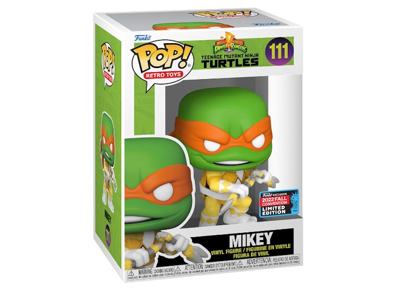 Funko Pop! Retro Toys Teenage Mutant Ninja Turtles x Power Rangers Mikey 2022 Fall Convention Exclusive Figure #111