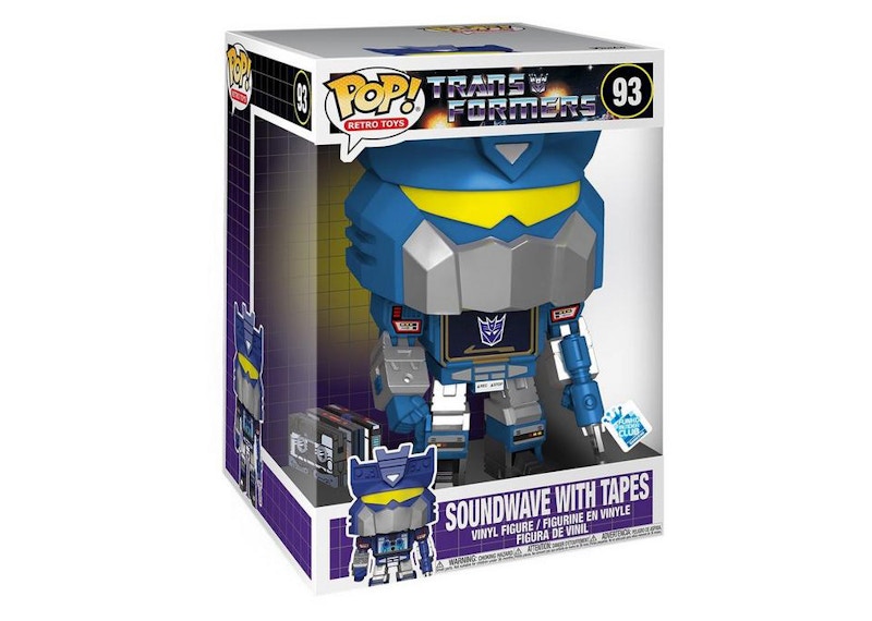 Funko Pop! Retro Toys Transformers Soundwave with Tapes Insider Club GameStop Exclusive 10 Inch Figure #93