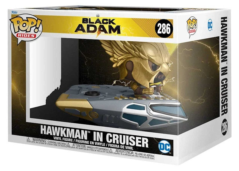 Funko Pop! Rides DC Black Adam Hawkman in Cruiser Figure #286