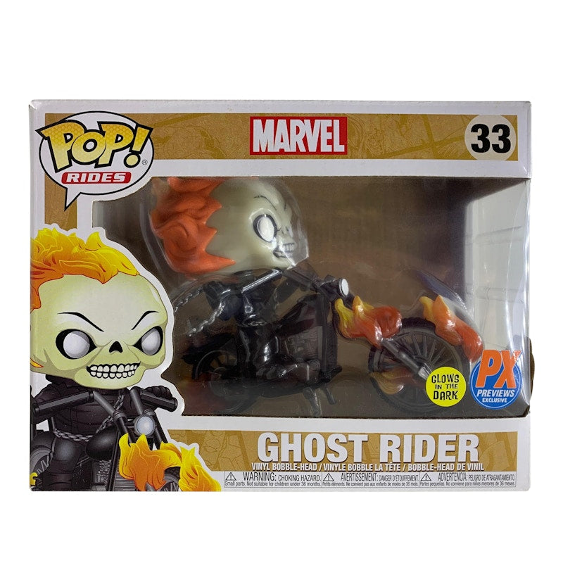 Funko Pop! Rides Marvel Ghost Rider (Glow) PX Preview Exclusive Figure #33
