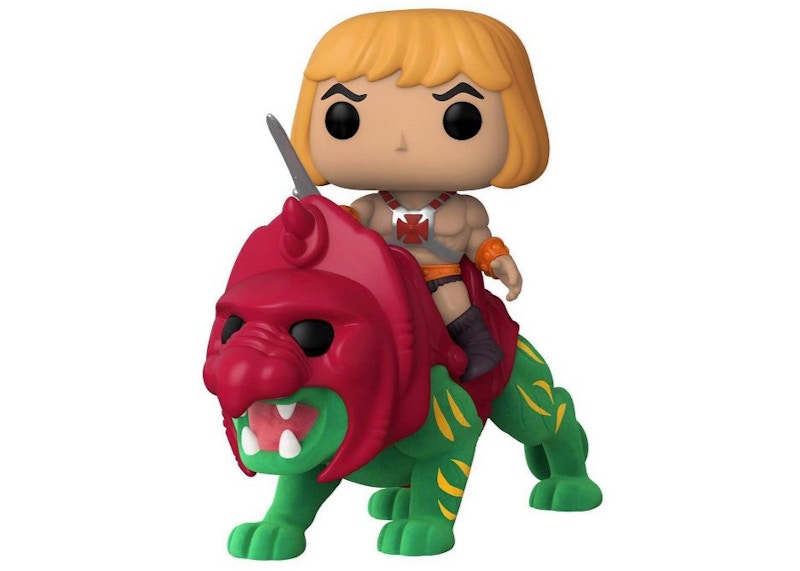 Funko Pop! Rides Masters Of The Universe He-Man on Battle Cat Flocked Target Con 2022 Exclusive Figure #84