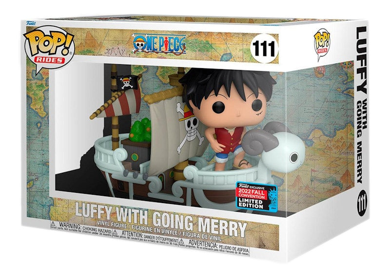 Funko Pop! Rides One Piece Luffy with Going Merry 2022 Fall Convention Exclusive Figure #111
