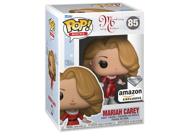Funko Pop! Rocks Mariah Carey Merry Christmas Diamond Amazon Exclusive Figure #85