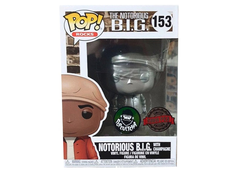 Funko Pop! Rocks The Notorious B.I.G. With Champagne /5000 Popcultcha Exclusive Figure #153