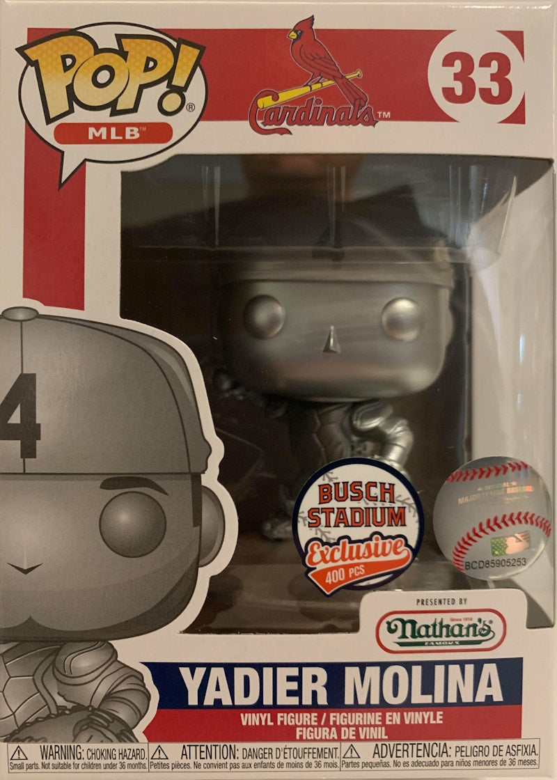 Funko Pop! Sports MLB St. Louis Cardinals Yadier Molina (Silver) Busch Stadium Exclusive Figure #33